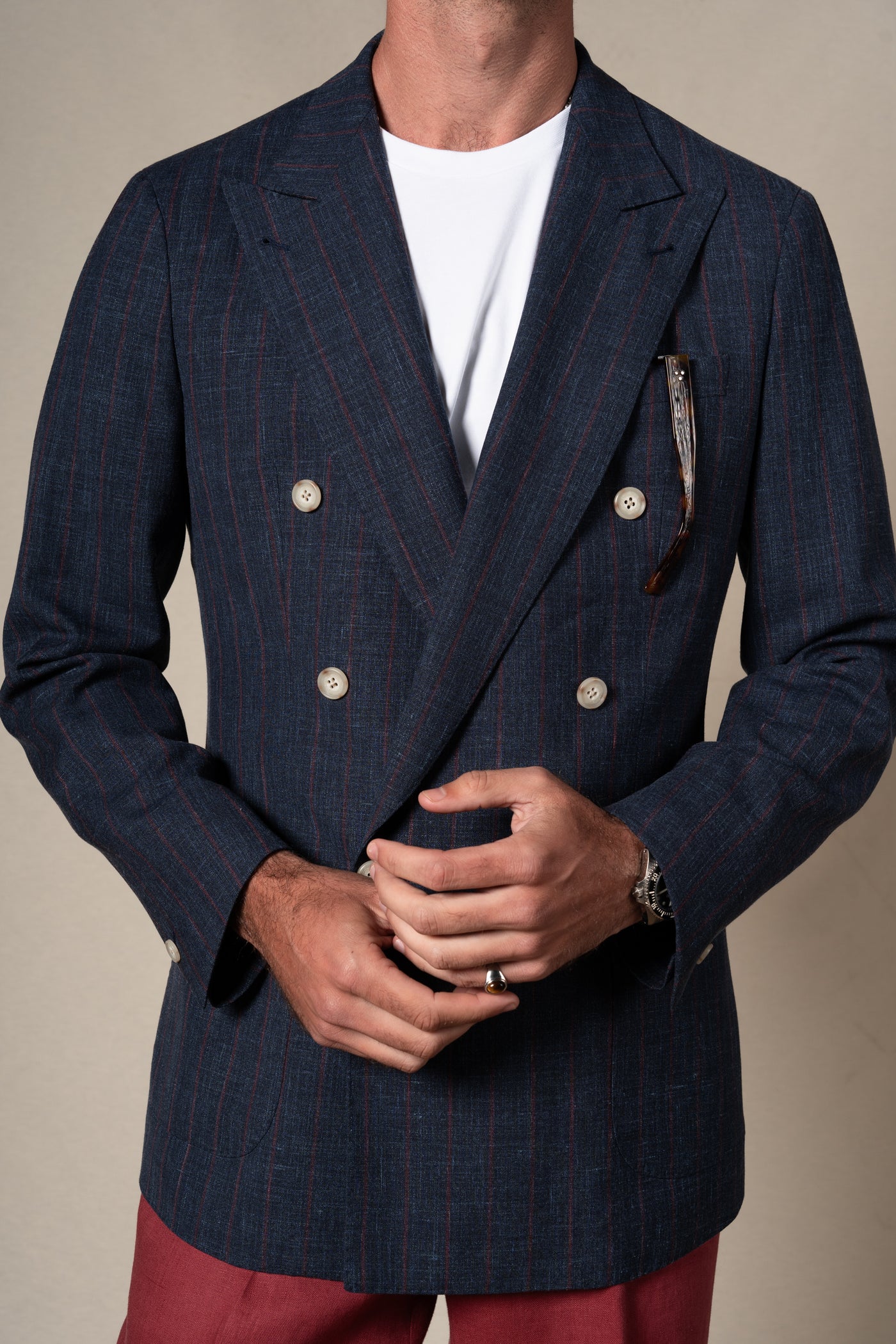 Blue Stripes Tailoring Jacket — vista alternativa 2, BUND Costa Vice Spring Summer 26