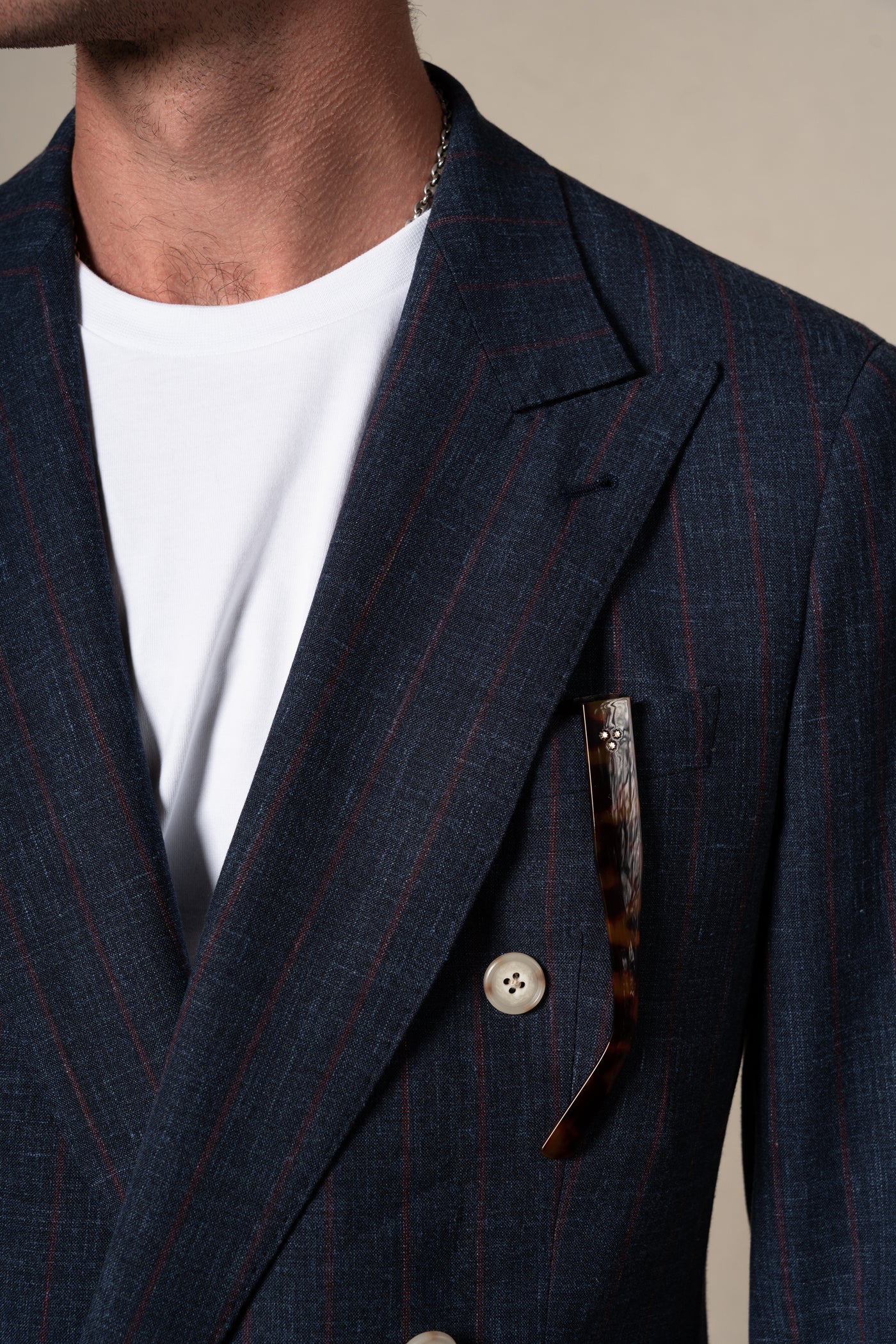 Blue Stripes Tailoring Jacket — vista alternativa 3, BUND Costa Vice Spring Summer 26