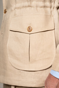 Camel Plain Linen Sahariana — vista alternativa 4, BUND Costa Vice Spring Summer 26