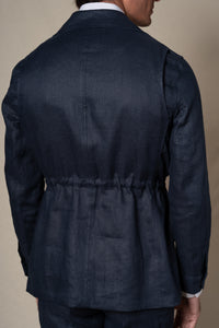 Dark Navy Plain Linen Sahariana — vista alternativa 6, BUND Costa Vice Spring Summer 26