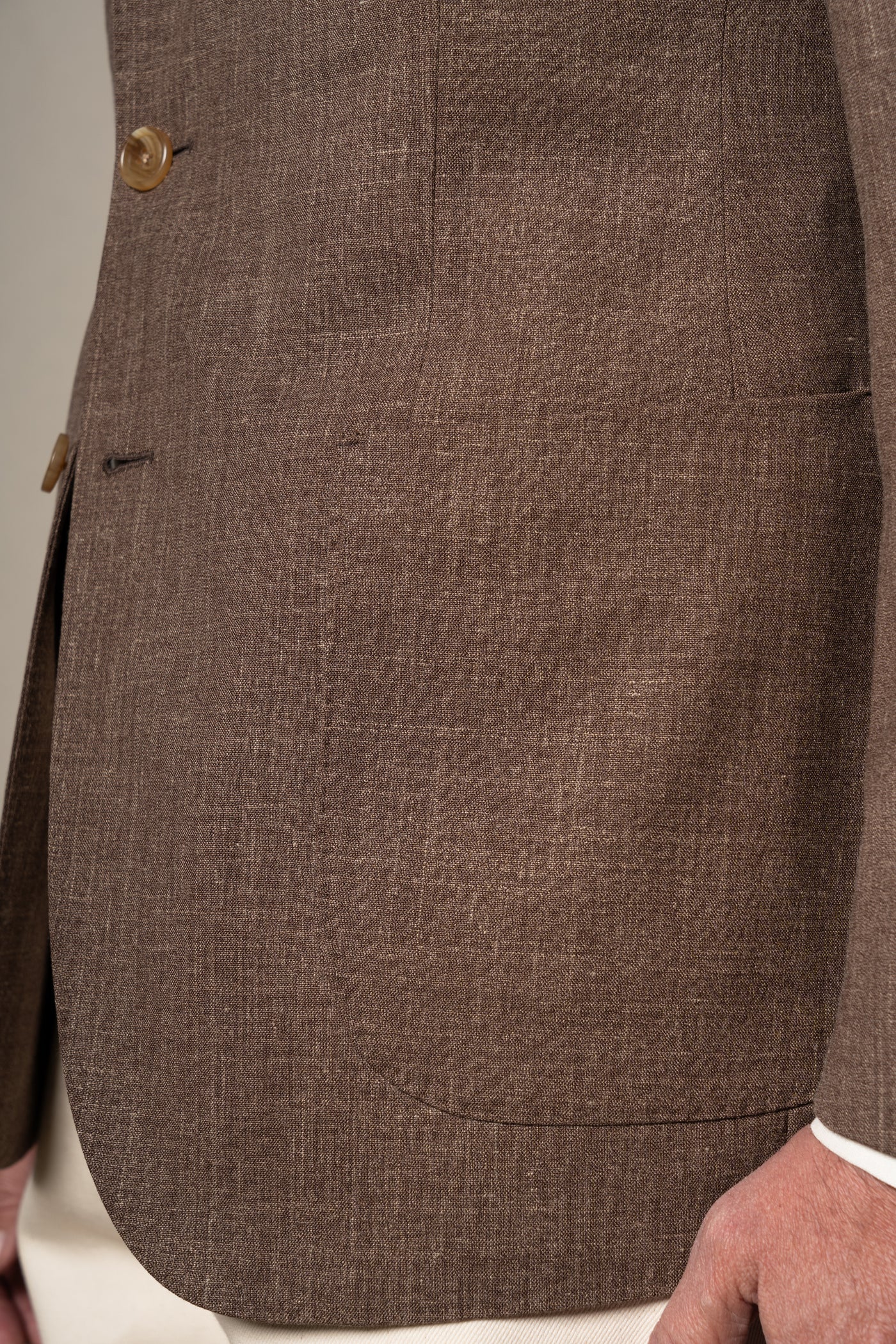 Brown Hopsack Tailoring Jacket — vista alternativa 4, BUND Costa Vice Spring Summer 26