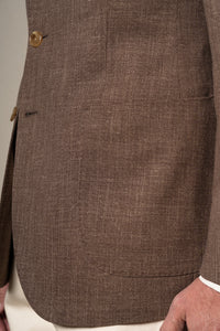 Brown Hopsack Tailoring Jacket — vista alternativa 4, BUND Costa Vice Spring Summer 26