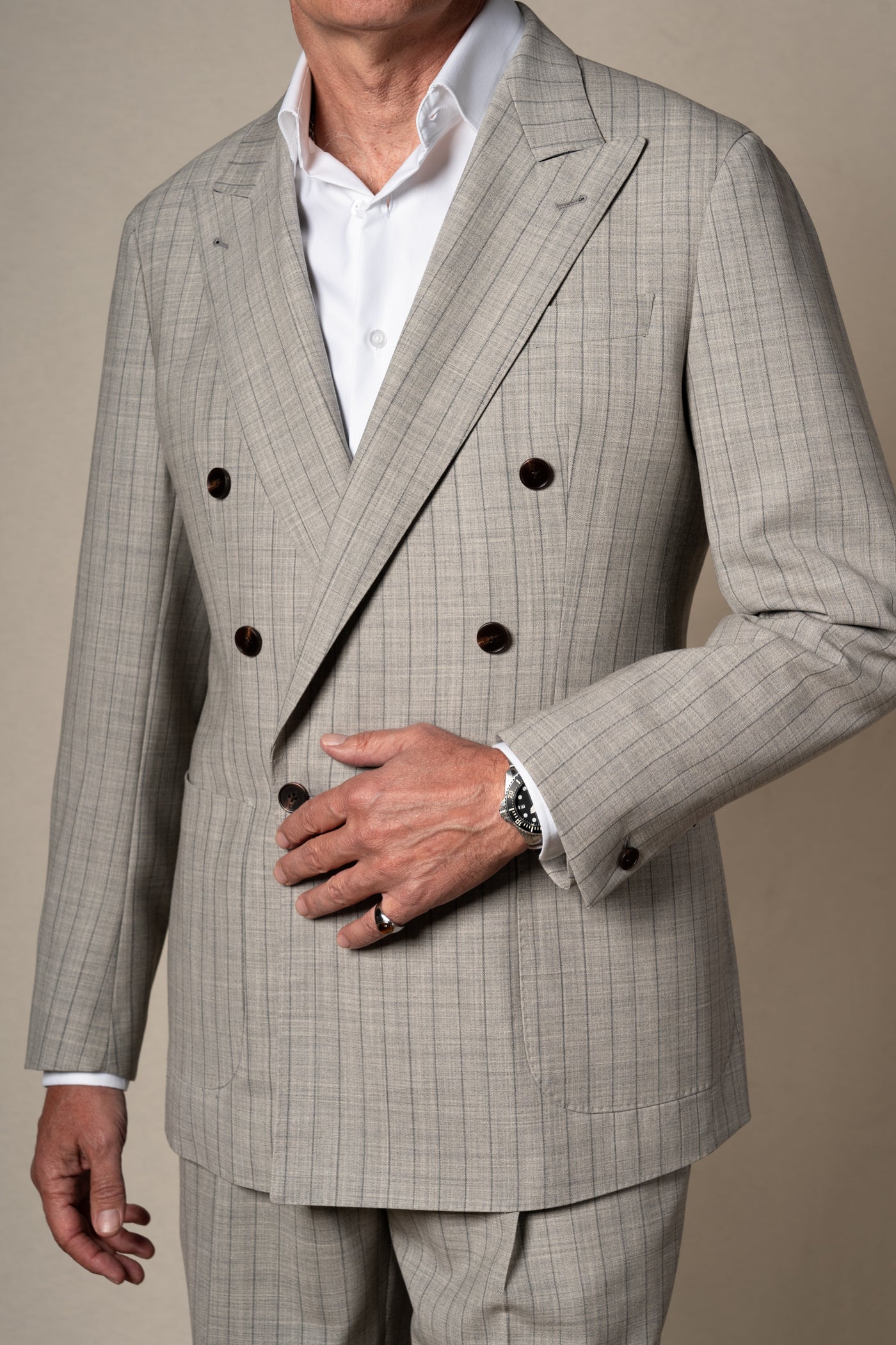 Light Grey Stripes Suit — vista alternativa 2, BUND Costa Vice Spring Summer 26