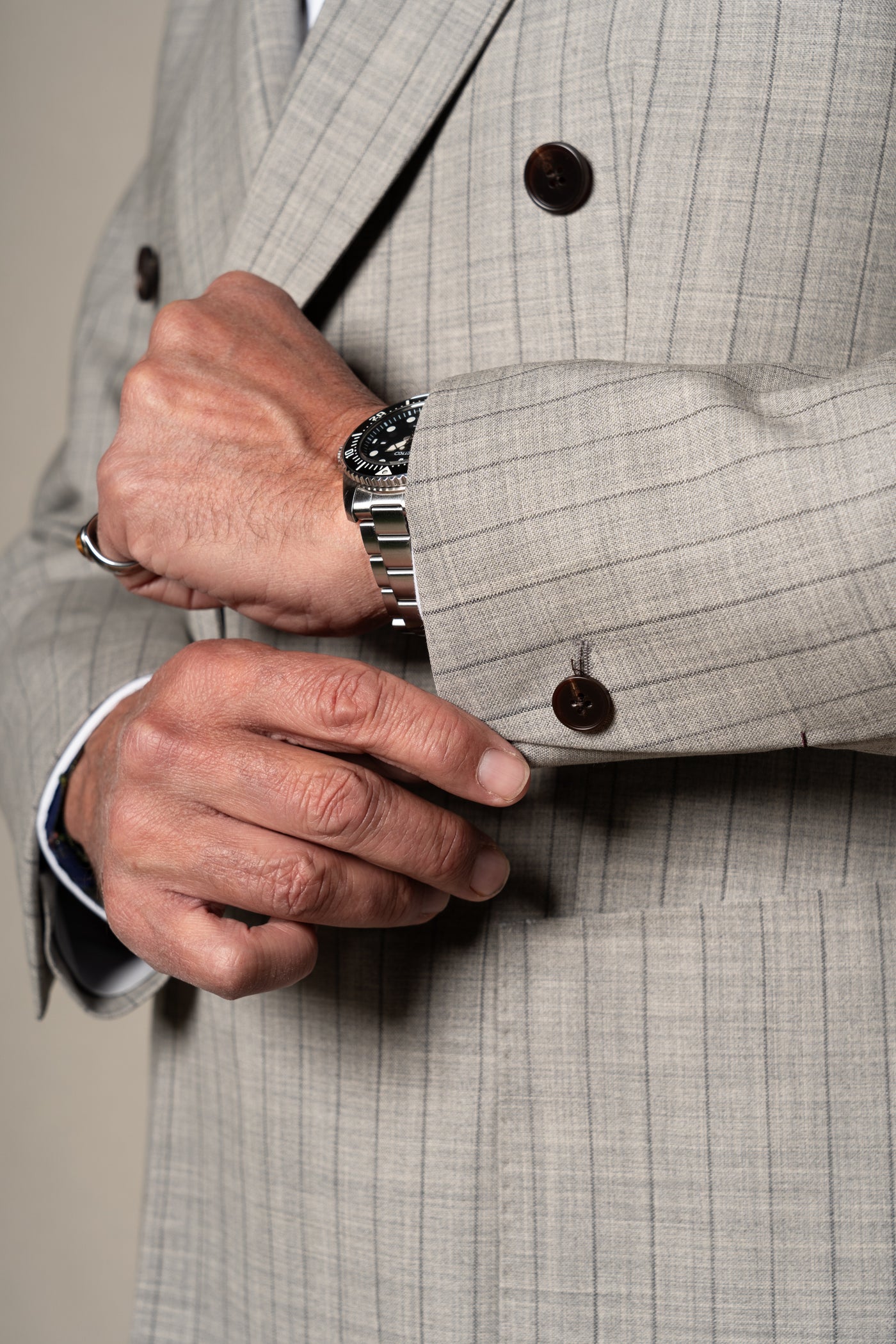 Light Grey Stripes Suit — vista alternativa 6, BUND Costa Vice Spring Summer 26