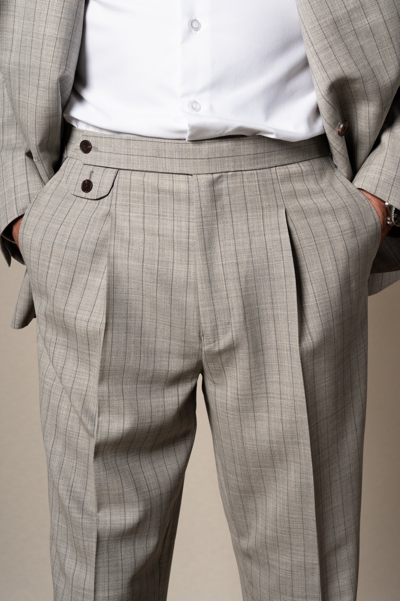 Light Grey Stripes Suit — look completo BUND, Costa Vice Spring Summer 26