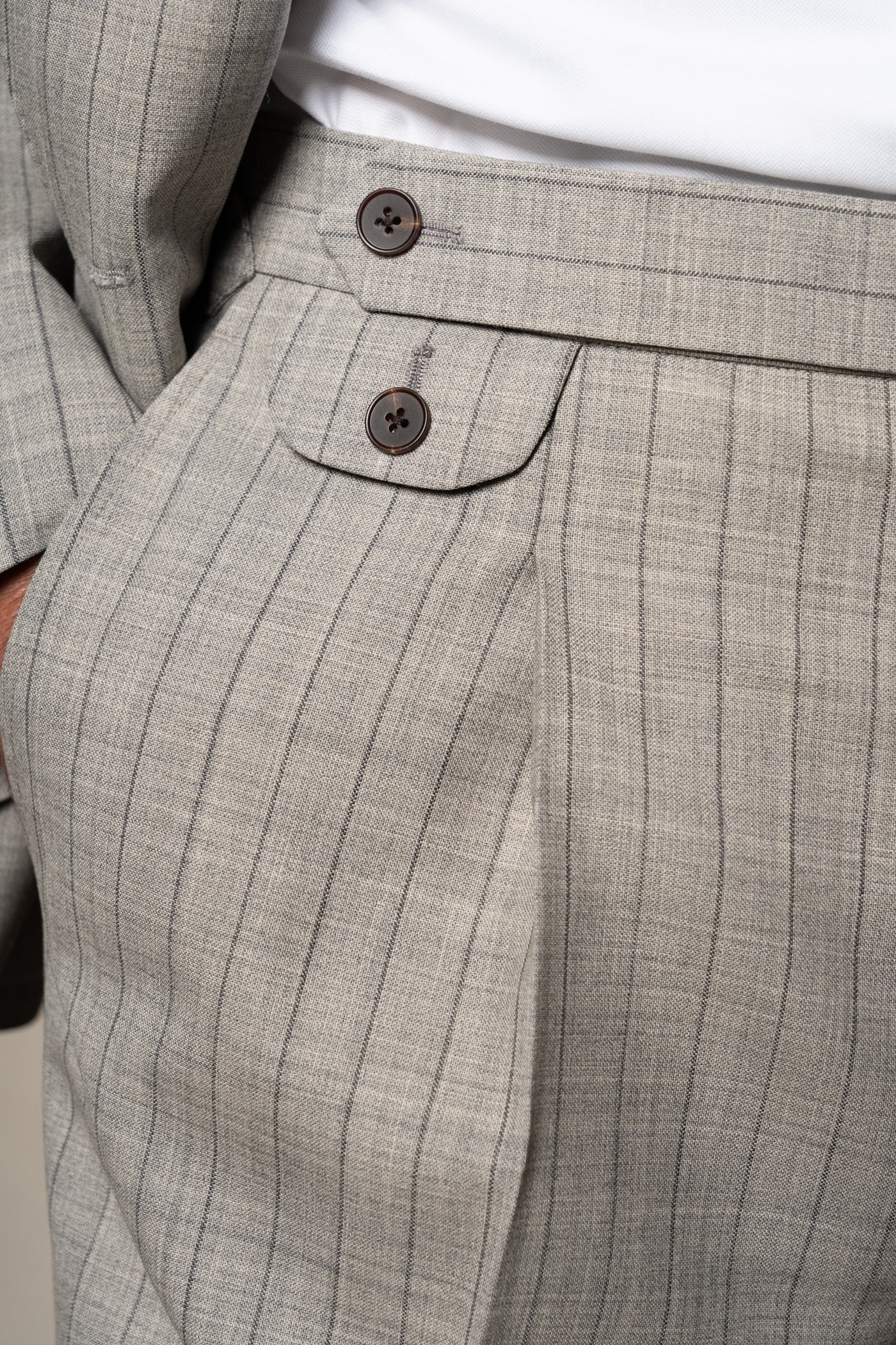Light Grey Stripes Suit