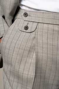 Light Grey Stripes Suit