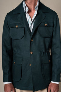 Green Plain Linen Sahariana — vista alternativa 2, BUND Costa Vice Spring Summer 26