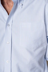 Blue Stripes Oxford Casual Shirt — vista alternativa 2, BUND Costa Vice Spring Summer 26