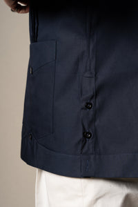 Dark Navy Plain Cotton Guayabera Shirt — vista alternativa 5, BUND Costa Vice Spring Summer 26