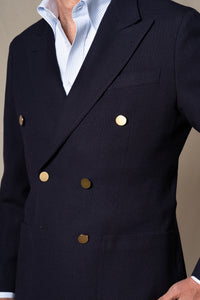 Dark Navy Plain Wool Tailoring Jacket — vista alternativa 2, BUND Costa Vice Spring Summer 26