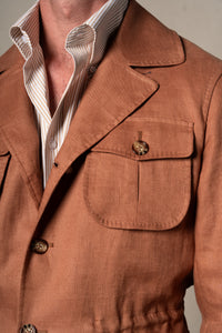 Orange Plain Linen Sahariana — vista alternativa 2, BUND Costa Vice Spring Summer 26