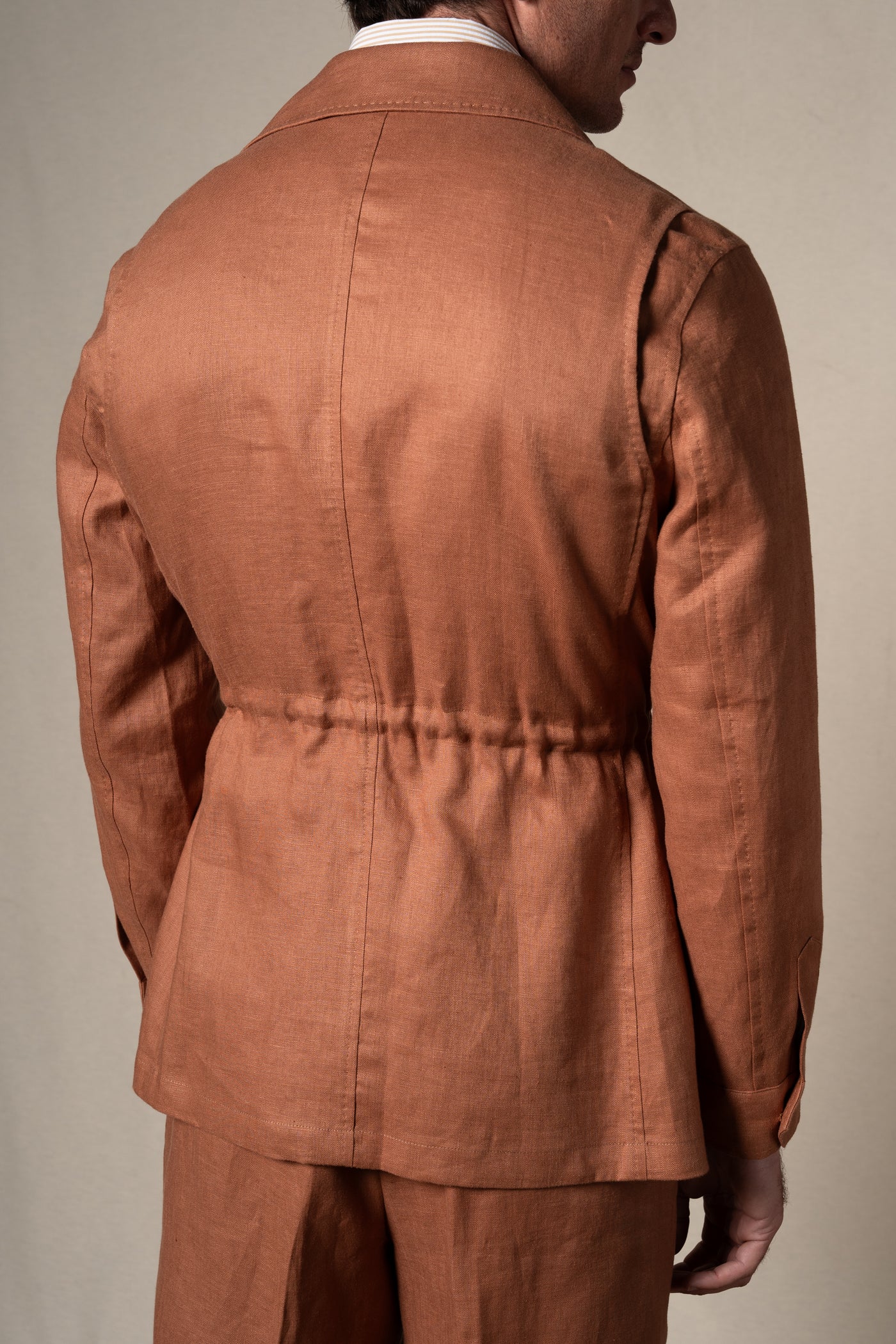 Orange Plain Linen Sahariana — vista alternativa 4, BUND Costa Vice Spring Summer 26