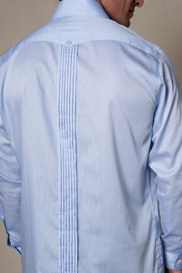 Light Blue Stripes Cotton Guayabera Shirt — vista alternativa 7, BUND Costa Vice Spring Summer 26