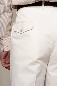 White Plain Cotton Chinos — vista alternativa 5, BUND Costa Vice Spring Summer 26