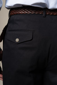 Dark Navy Plain Cotton Chinos — vista alternativa 5, BUND Costa Vice Spring Summer 26