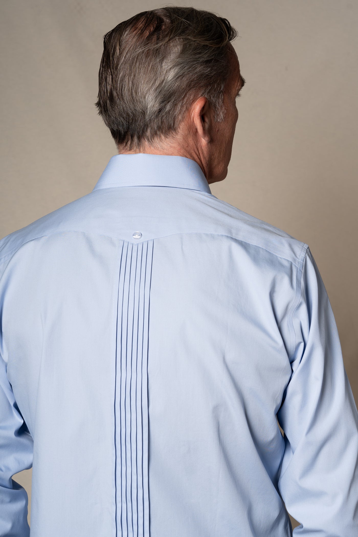 Light Blue Plain Cotton Guayabera Shirt — vista alternativa 4, BUND Costa Vice Spring Summer 26