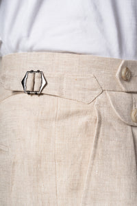 Beige Plain Linen Shorts — vista alternativa 4, BUND Costa Vice Spring Summer 26