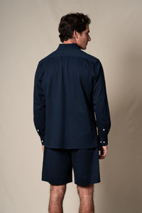 Dark Navy Plain Polo Casual Shirt — vista alternativa 4, BUND Costa Vice Spring Summer 26