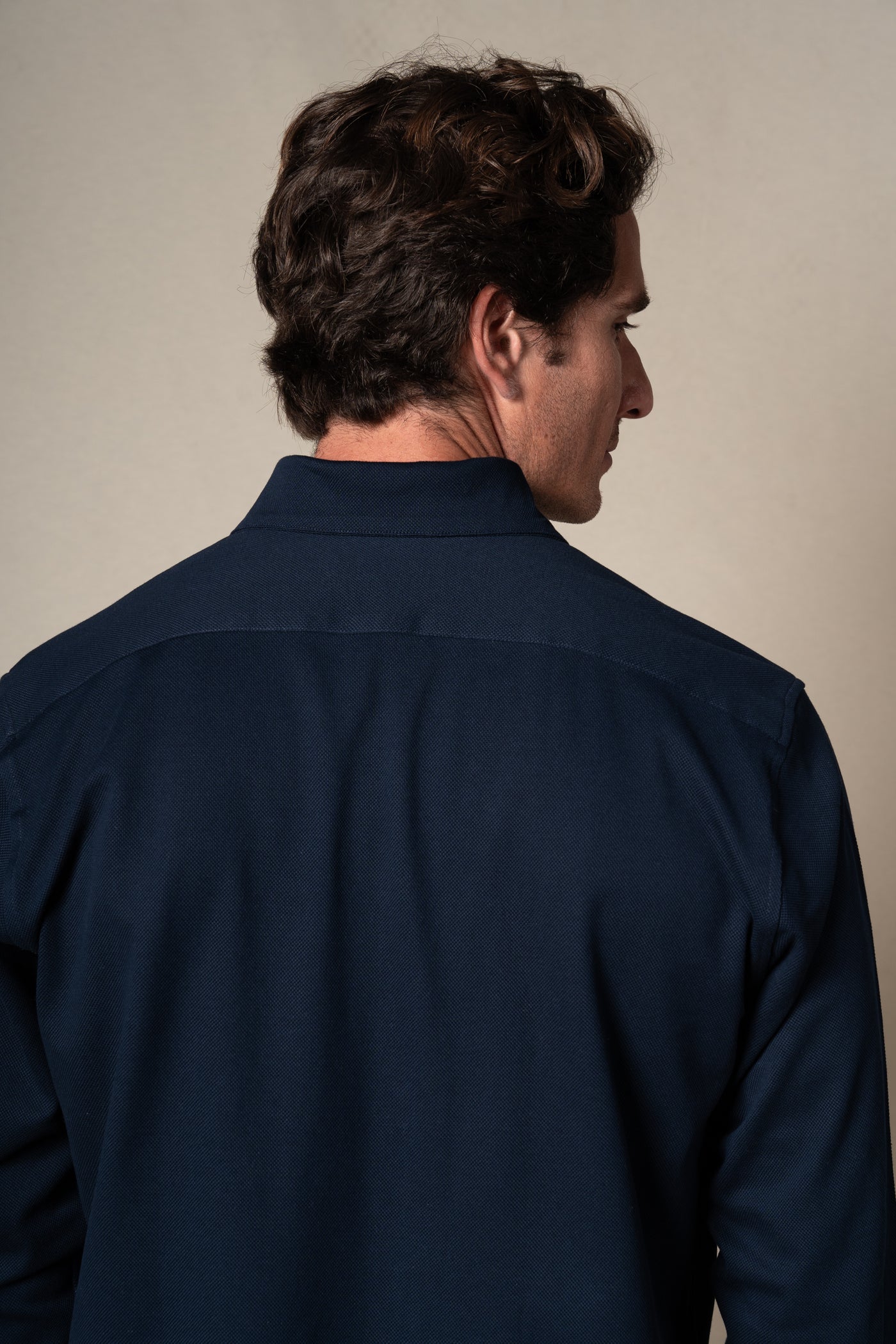 Dark Navy Plain Polo Casual Shirt — vista alternativa 6, BUND Costa Vice Spring Summer 26