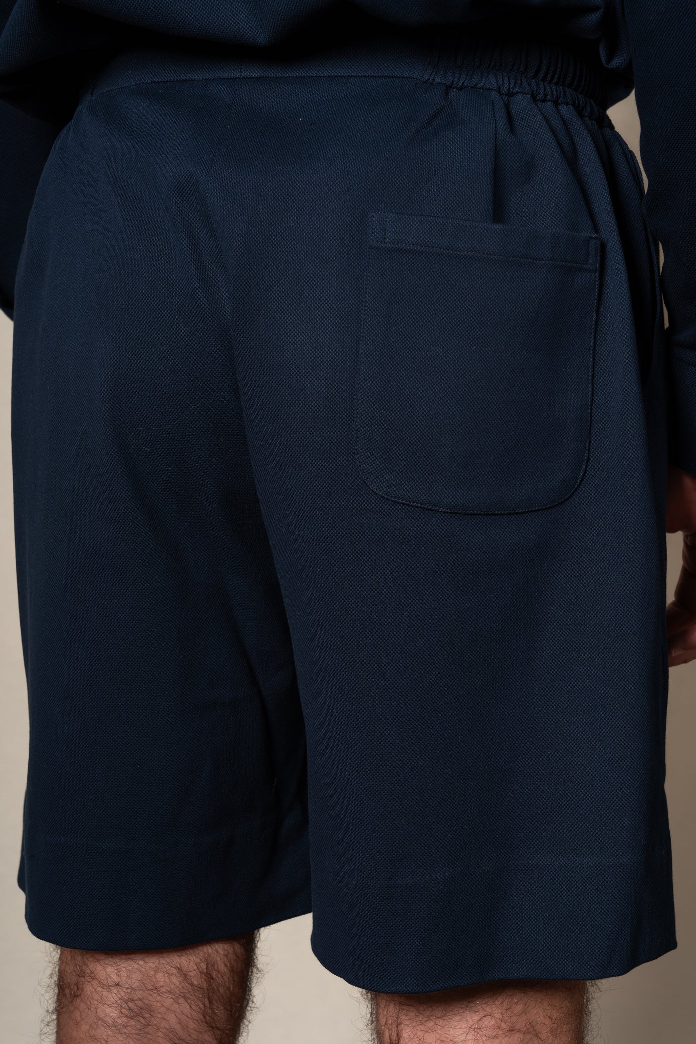 Dark Navy Plain Cotton Shorts — vista alternativa 4, BUND Costa Vice Spring Summer 26