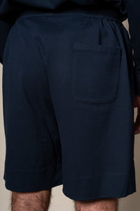 Dark Navy Plain Cotton Shorts — vista alternativa 4, BUND Costa Vice Spring Summer 26