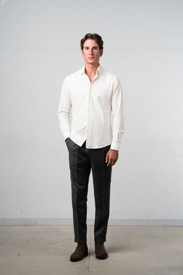 Cordury Off White Casual Shirt