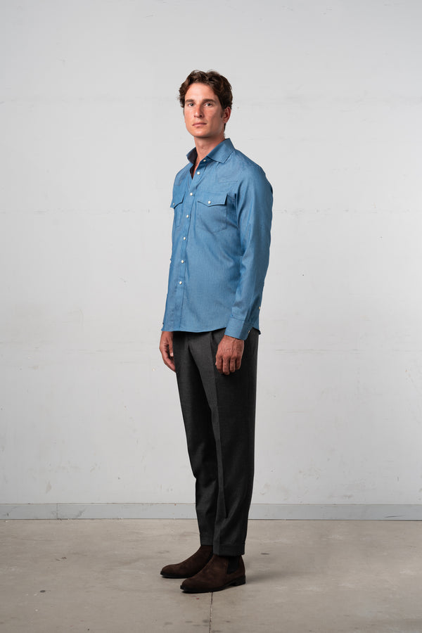 Denim Blue Casual Shirt