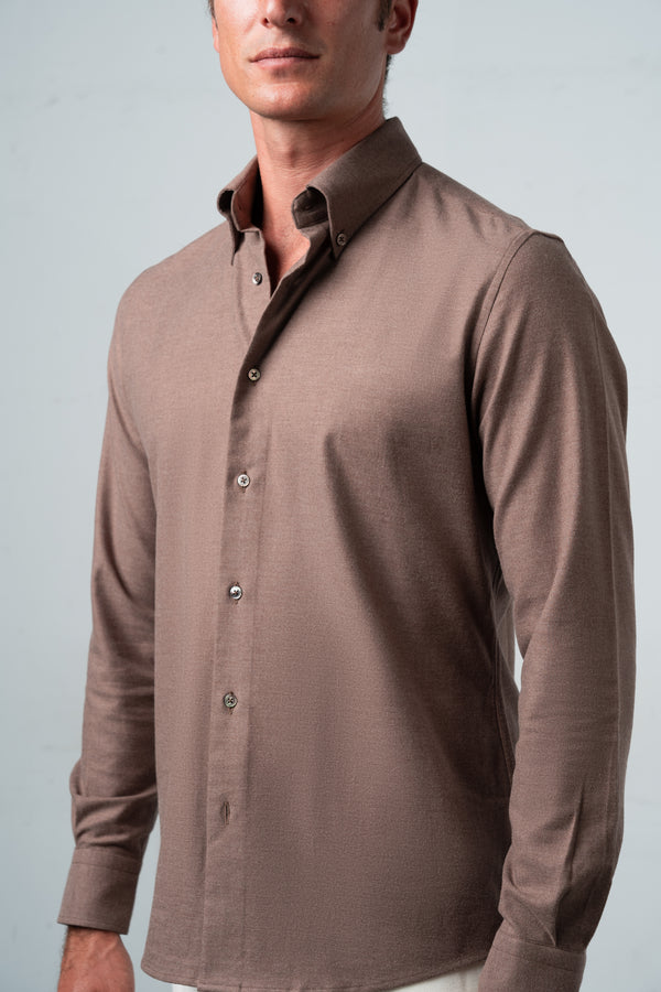 Flannel Chocolate Brown Casual Shirt