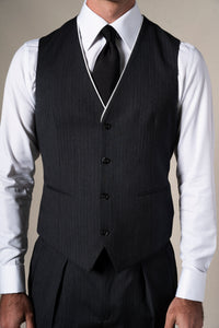 Classic Herringbone Grey Morning Suit - Chaqué BUND