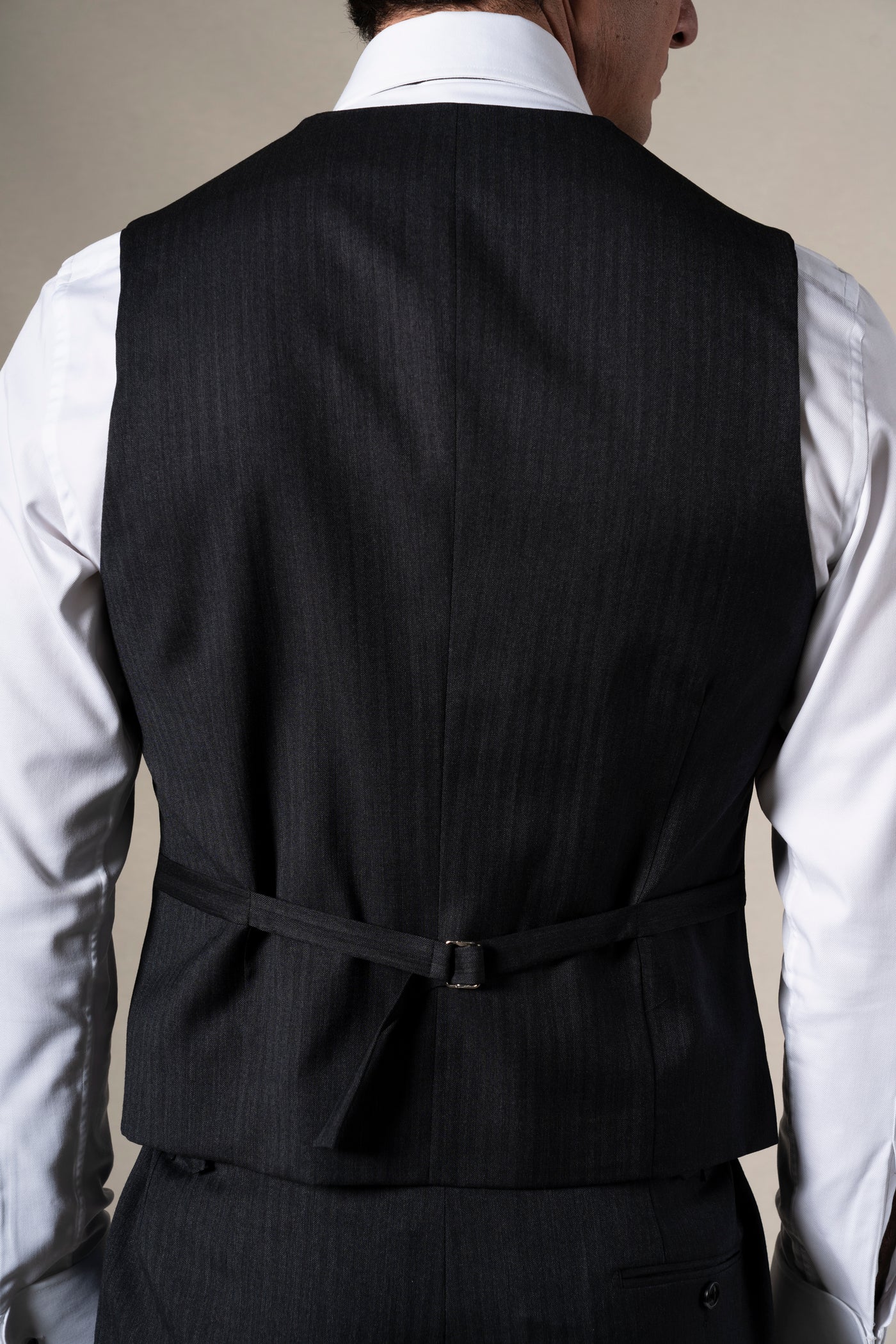 Classic Herringbone Grey Morning Suit - Chaqué BUND