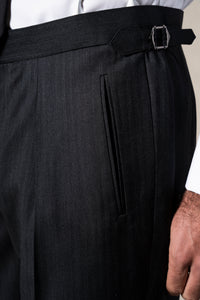 Classic Herringbone Grey Morning Suit - Chaqué BUND