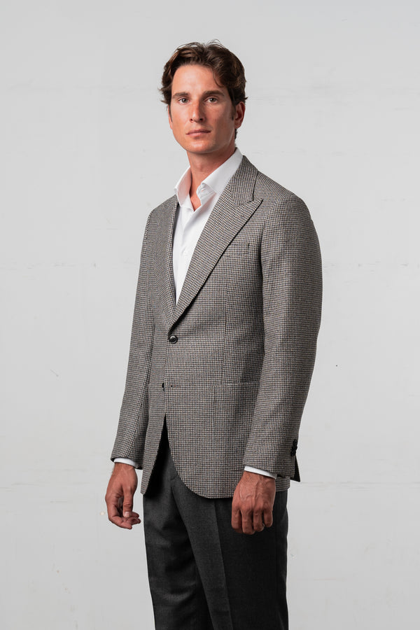 Houndstooth Grey Brown Blazer