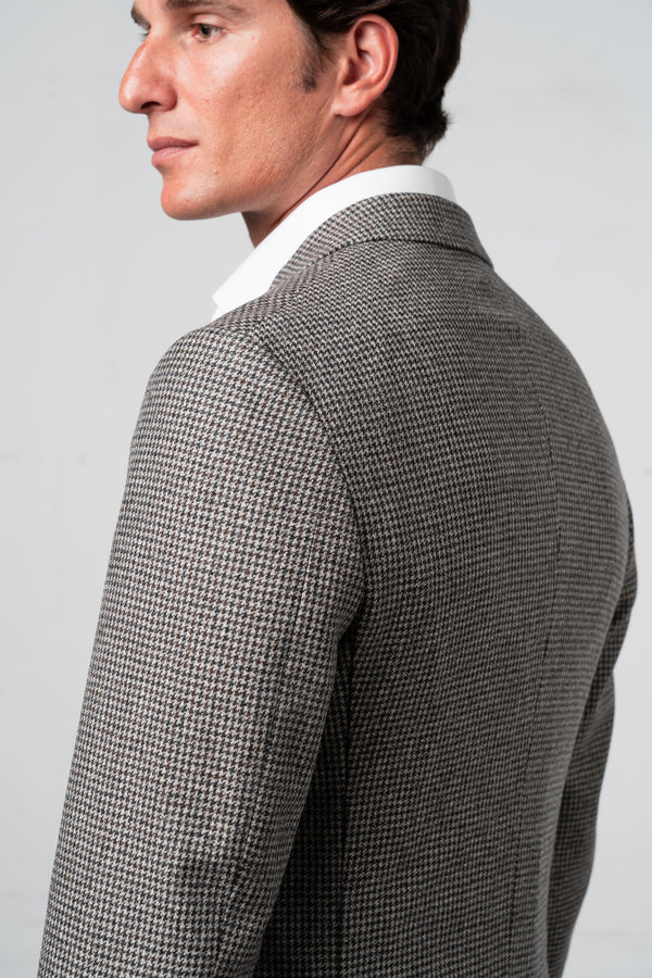 Houndstooth Grey Brown Blazer