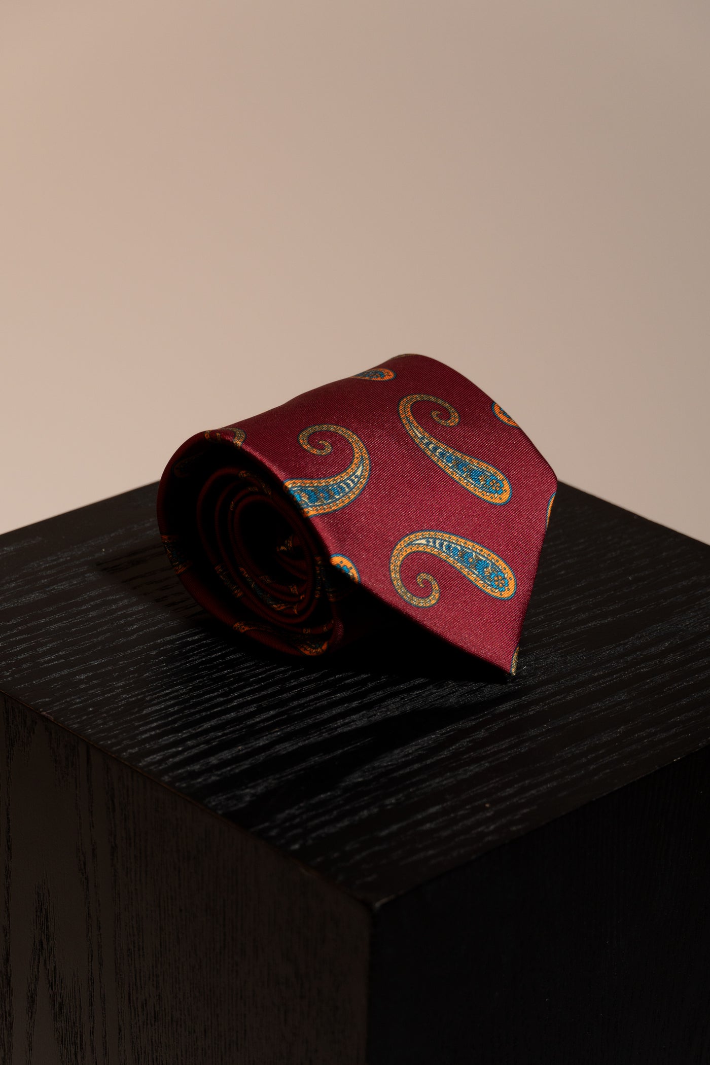Corbata Amebas Burgundy de seda - BUND