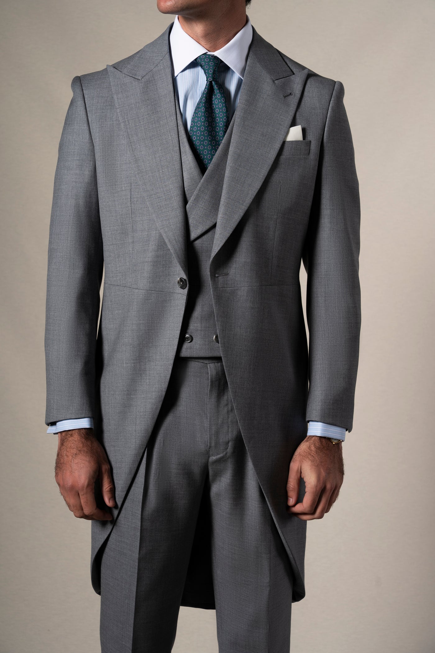 Classic Light Grey Morning Suit - Chaqué BUND