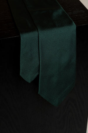 Corbata Lisa Verde de seda - BUND