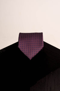 Corbata Microflowers Burgundy de seda - BUND