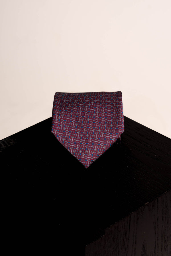 Microflowers Burgundy Tie