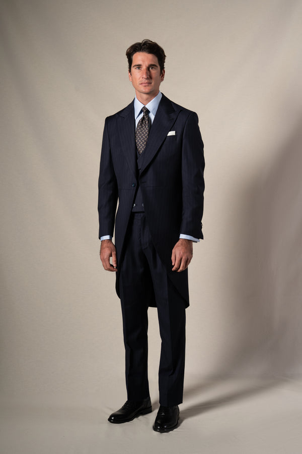 Navy Blue Pinstripe Morning Suit