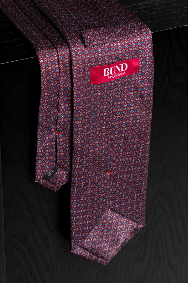 Microflowers Burgundy Tie