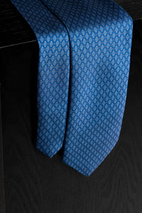 Corbata Old Diamond Navy Blue de seda - BUND