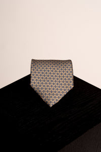 Corbata Old Diamond Ochre de seda - BUND