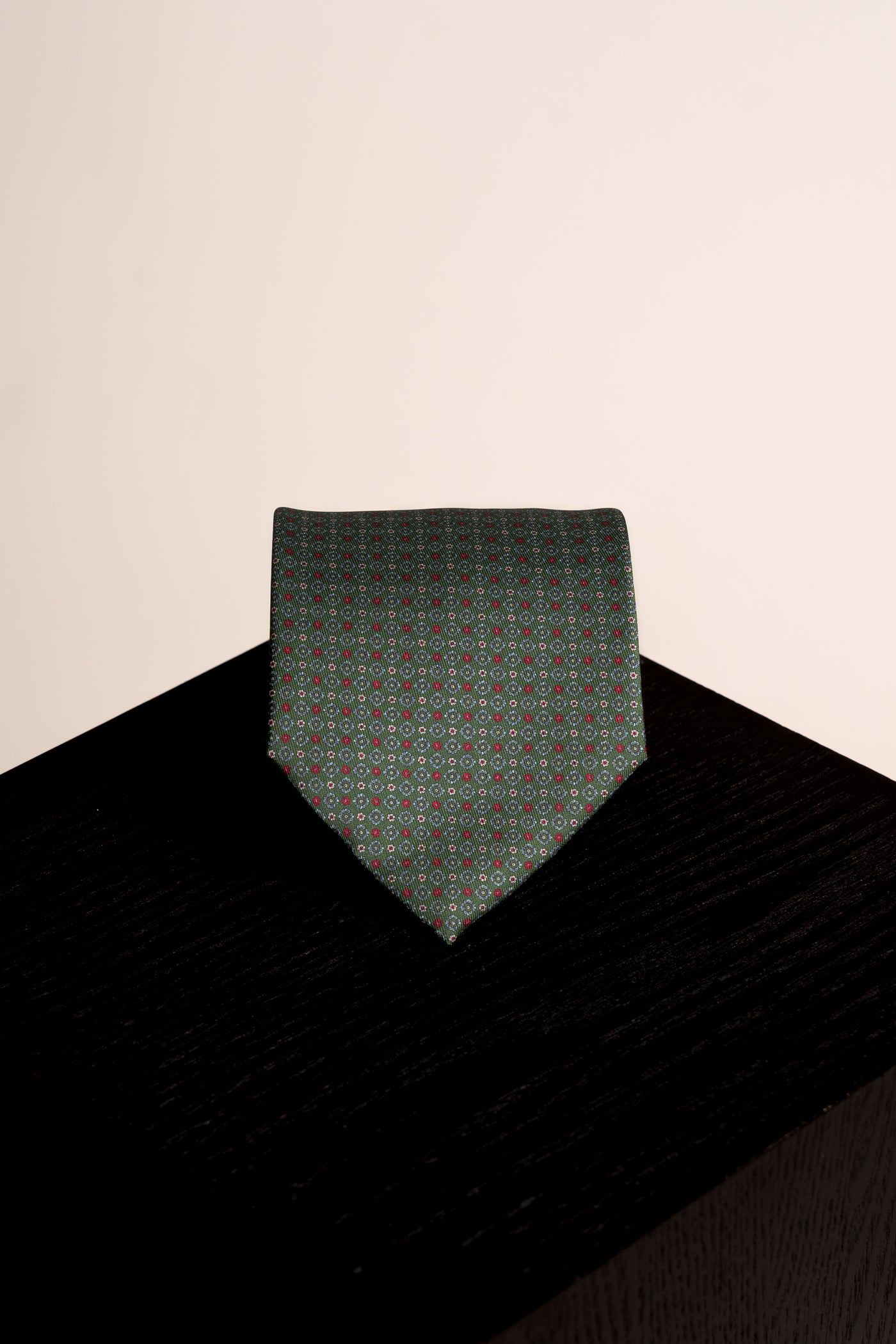 Corbata Microflowers Green de seda - BUND