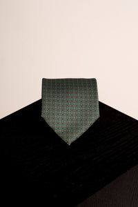 Corbata Microflowers Green de seda - BUND