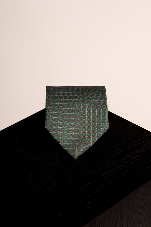 Microflowers Green Tie
