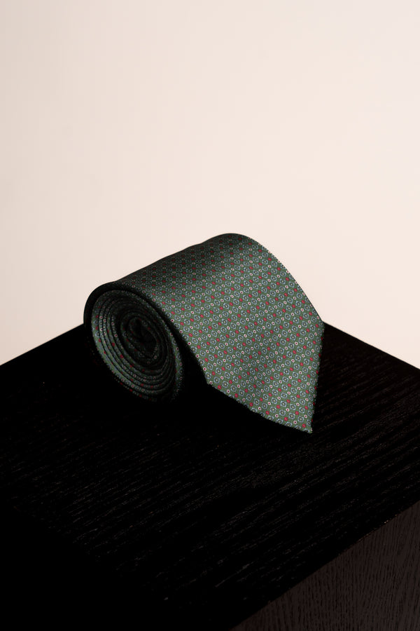 Microflowers Green Tie