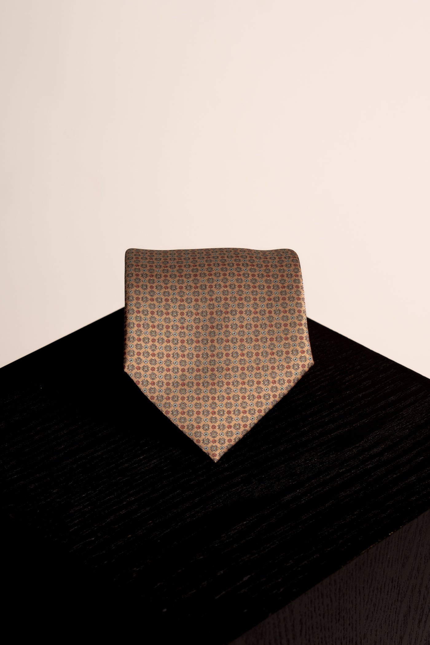 Corbata Microflowers Light Orange de seda - BUND