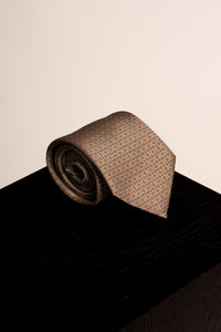 Corbata Microflowers Light Orange de seda - BUND