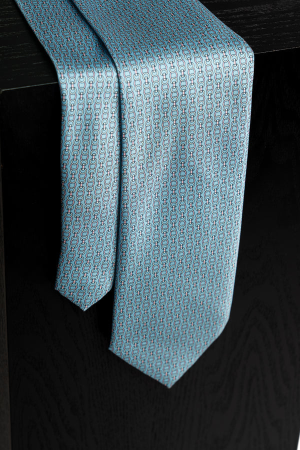 Stirrups Light Blue Tie